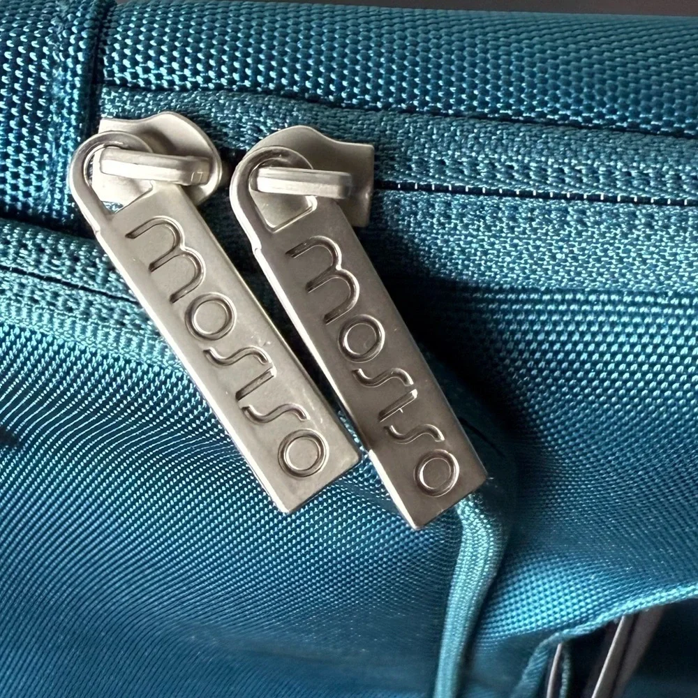 Mosiso 360 Protective Laptop Shoulder Bag in Teal Green Fleece Lined Trolly Belt